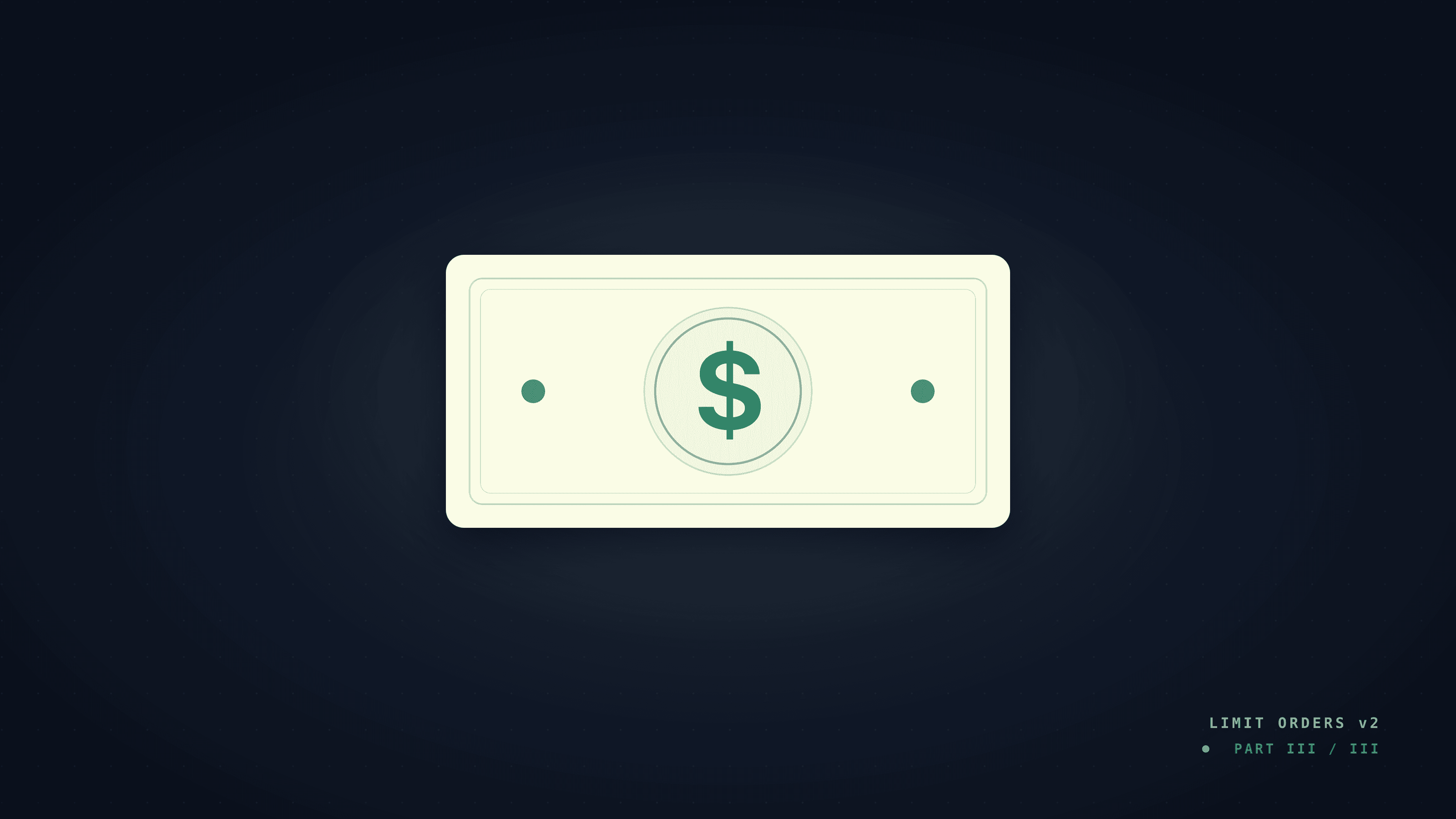 Limit Order v2: From Barter to Money