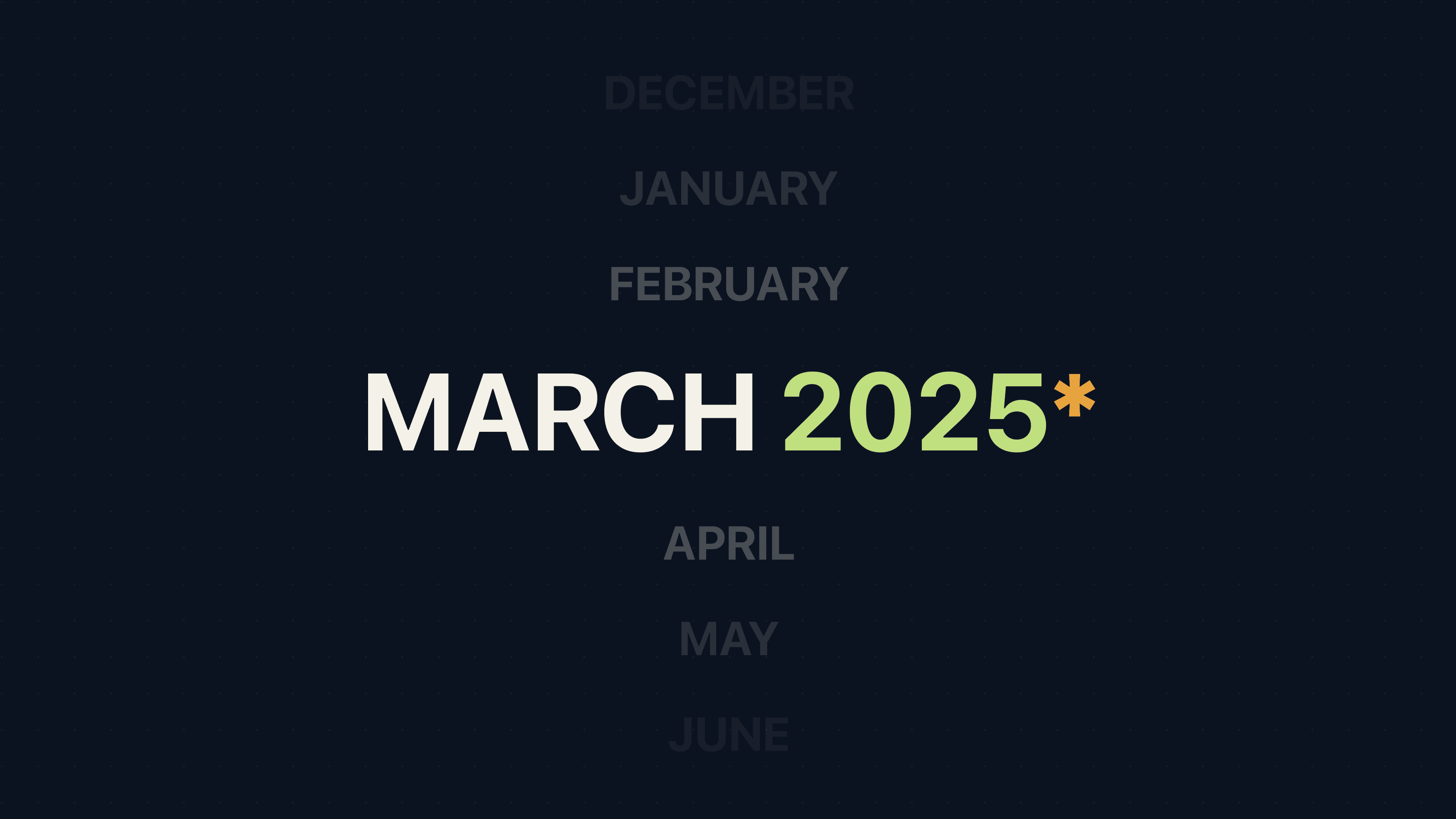 Changelog: March 2025