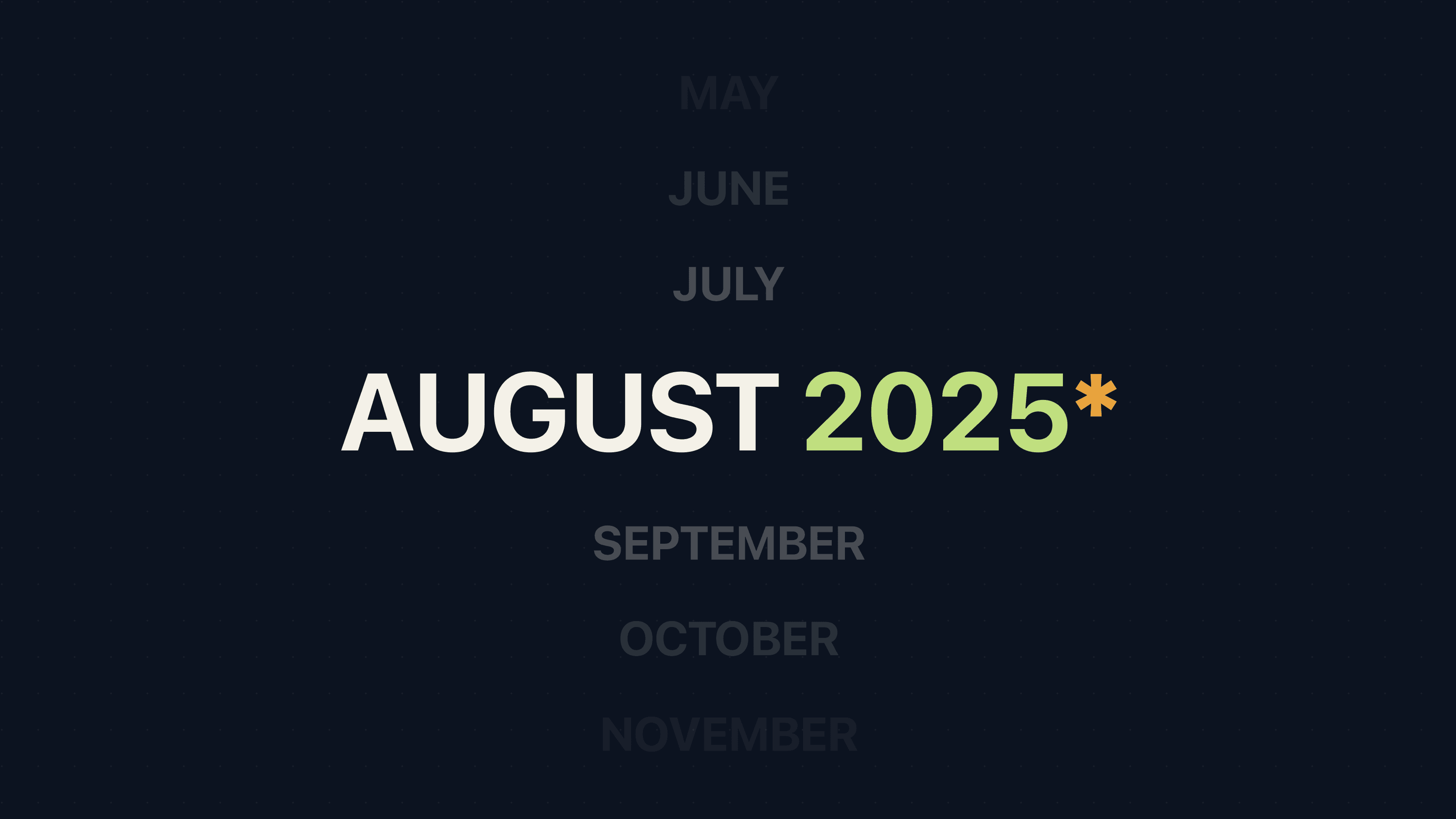 Changelog: August 2025