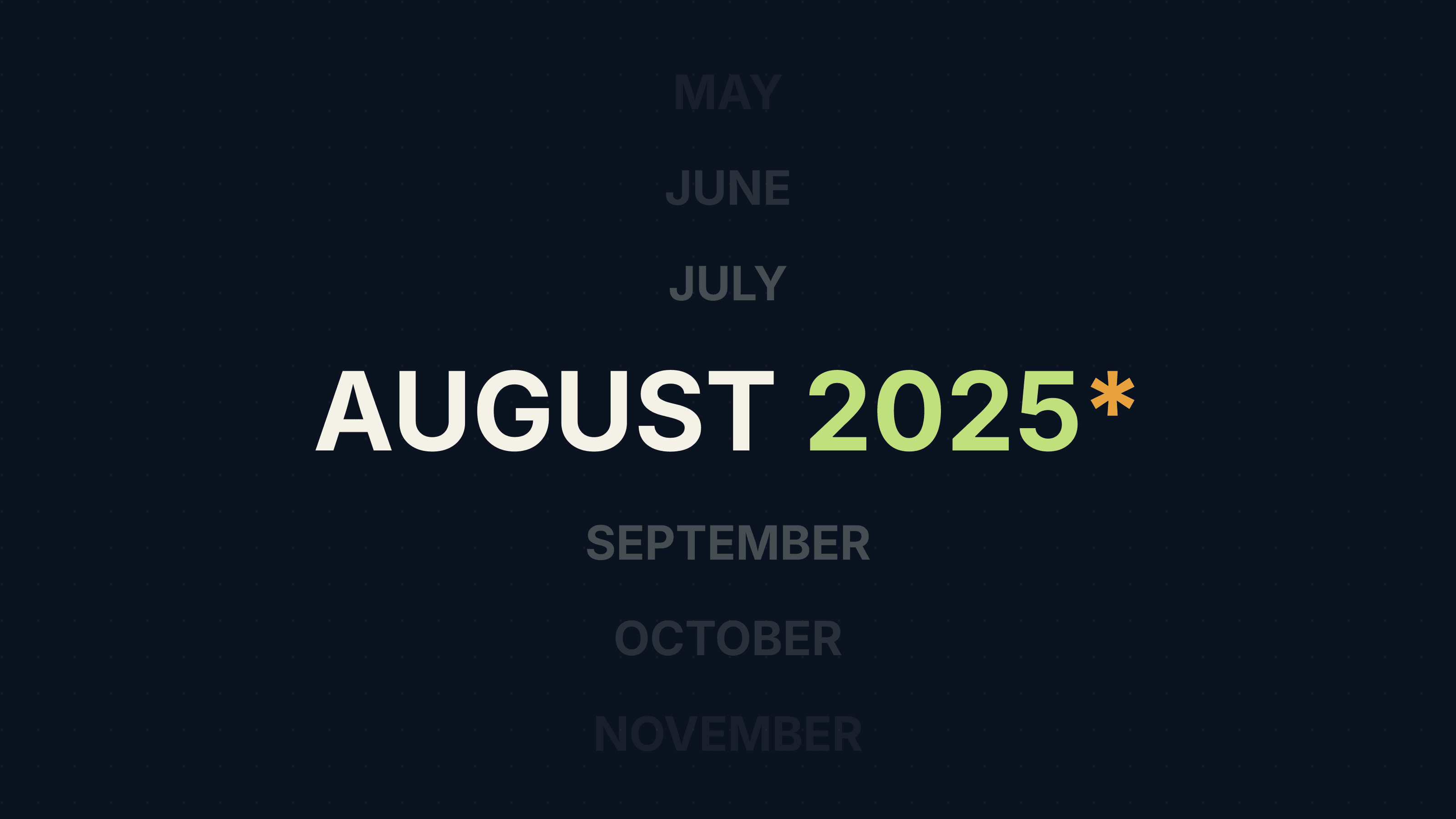Changelog: August 2025