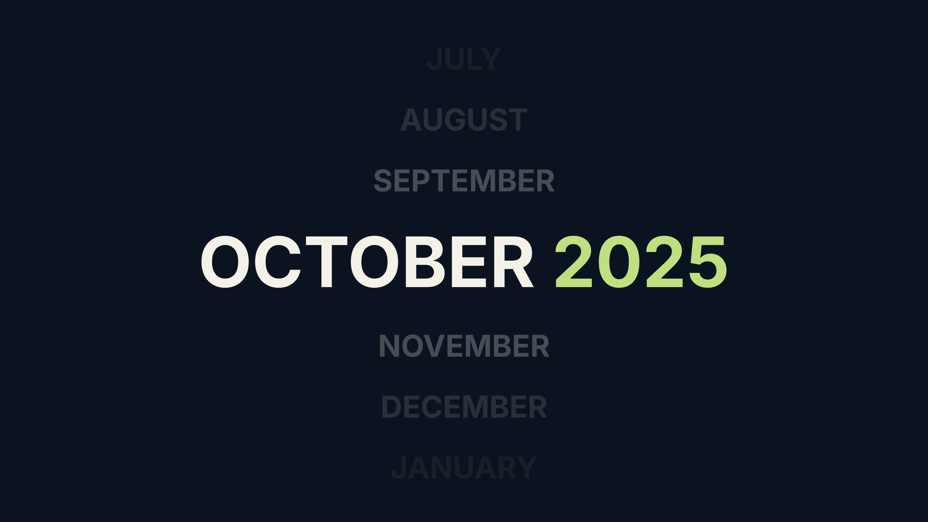 Changelog: October 2025