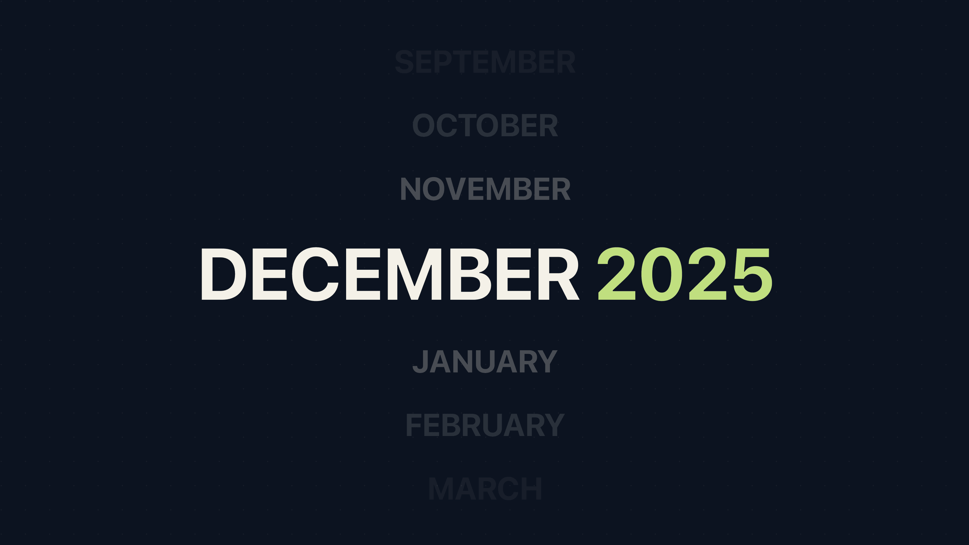 Changelog: December 2025
