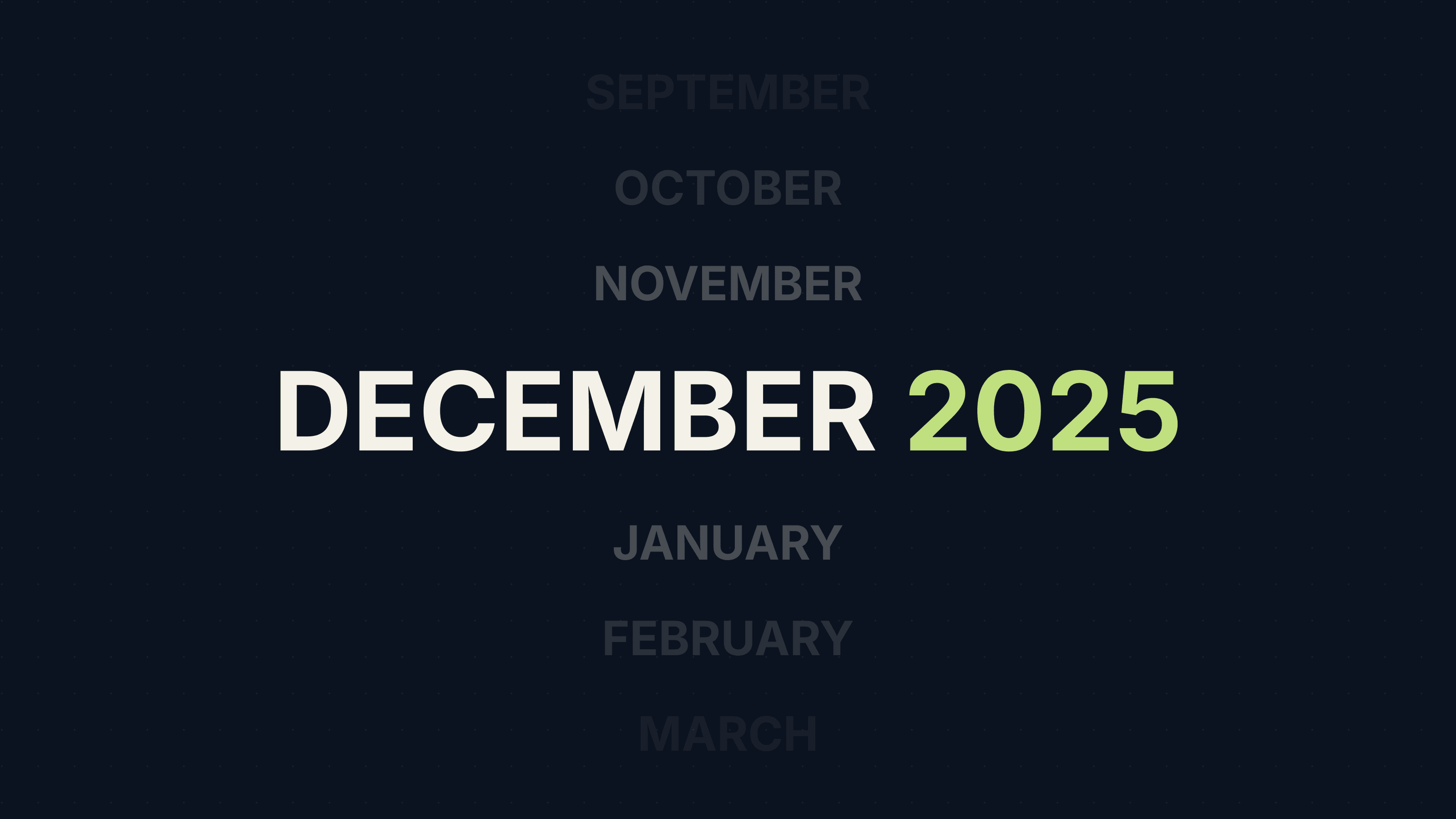 Changelog: December 2025