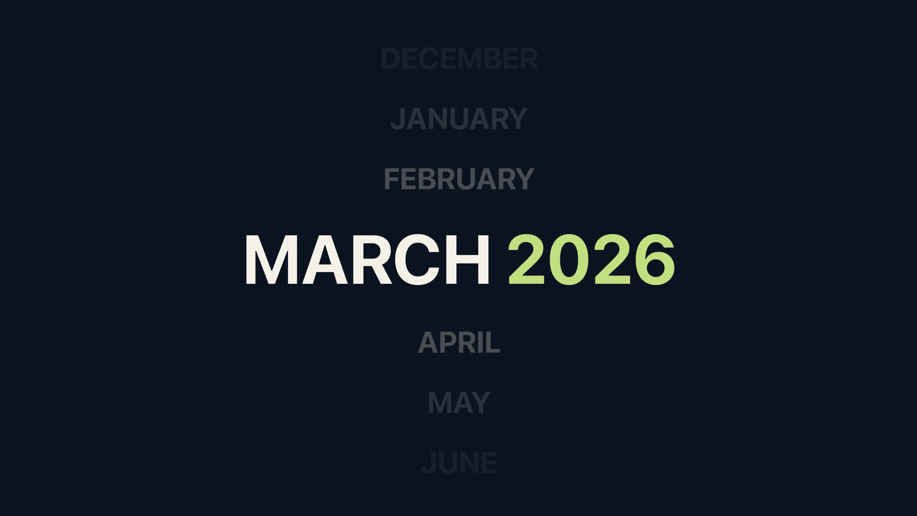 Changelog: March 2026