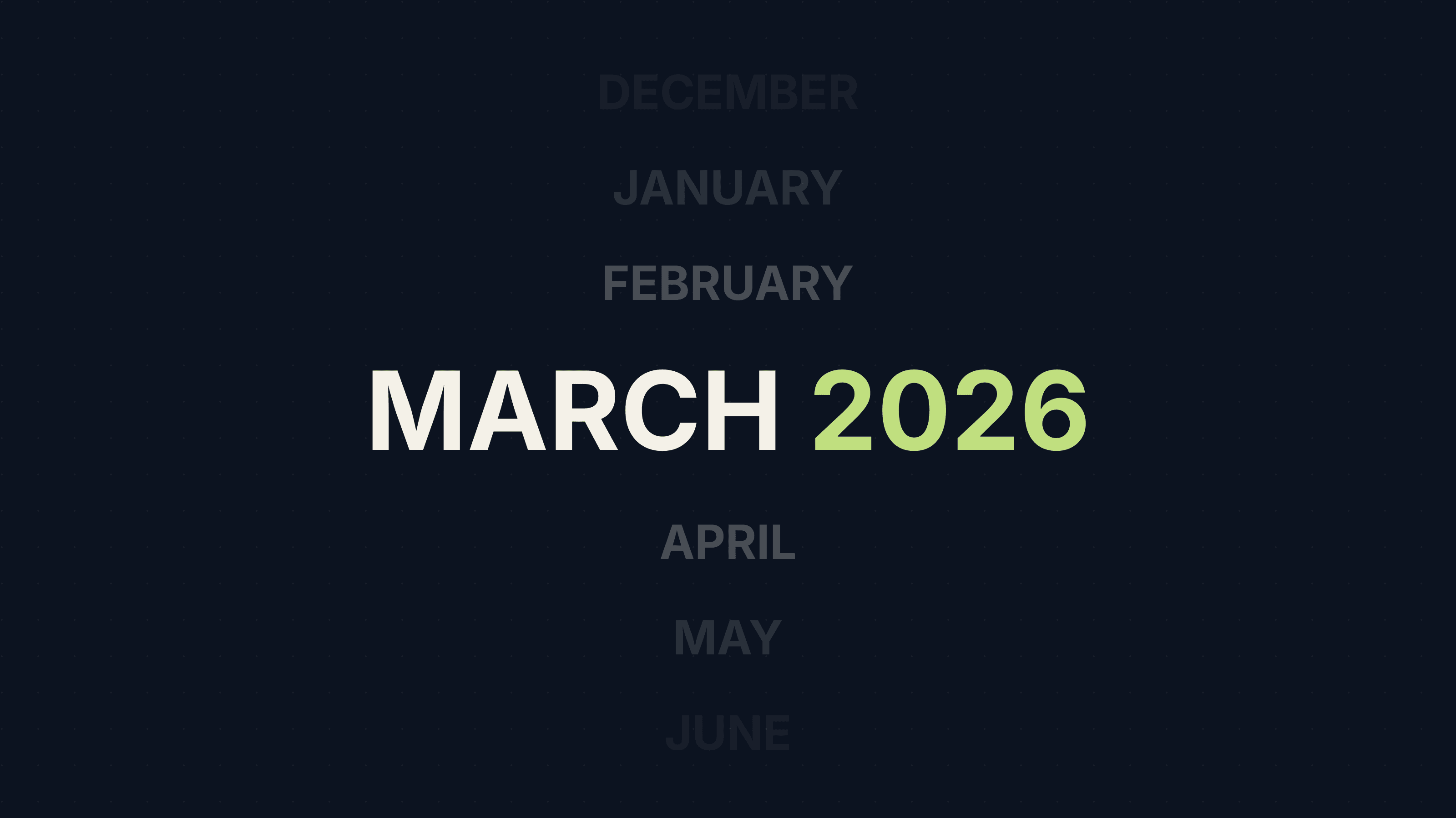Changelog: March 2026