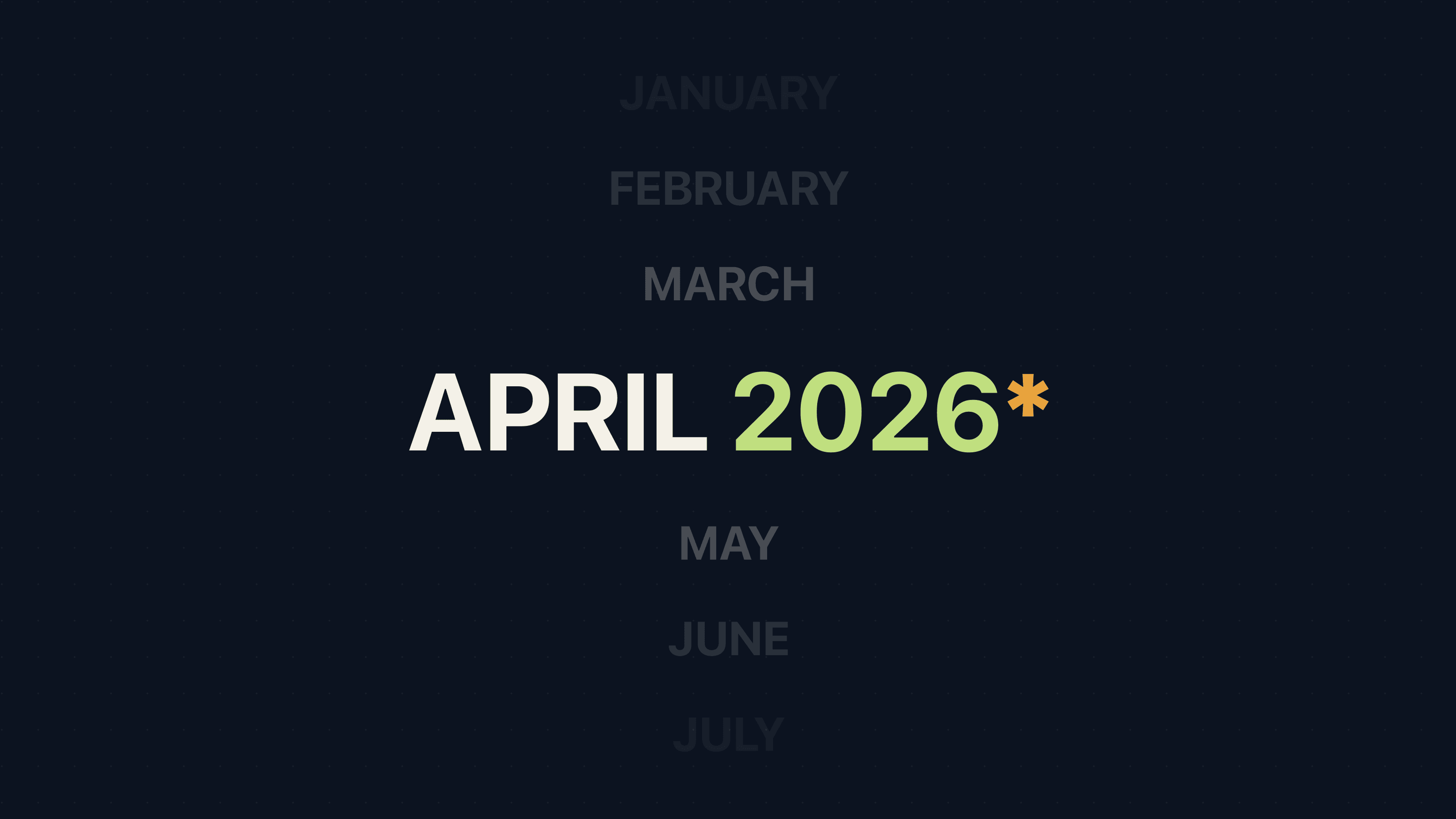 Changelog: April 2026