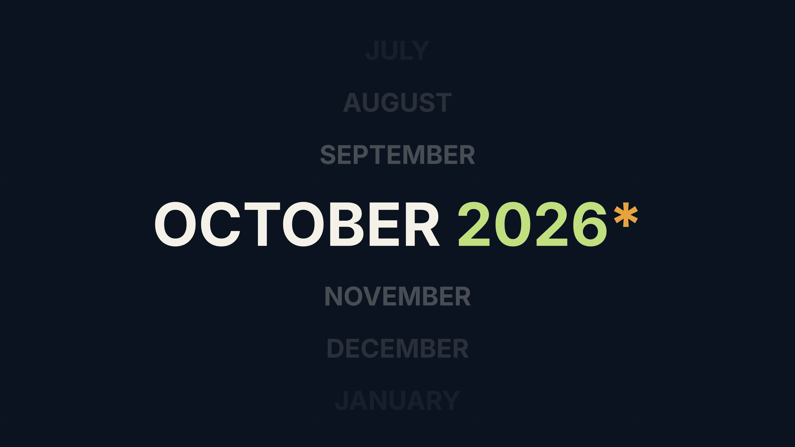 Changelog: October 2026